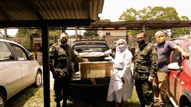 Batalhão Ambiental faz doação de pescado apreendido