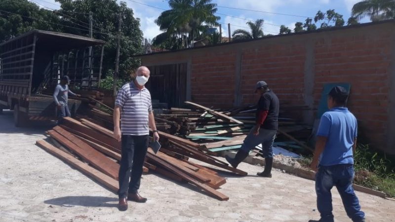PMS reformará ponte com doação de madeira do Batalhão Ambiental