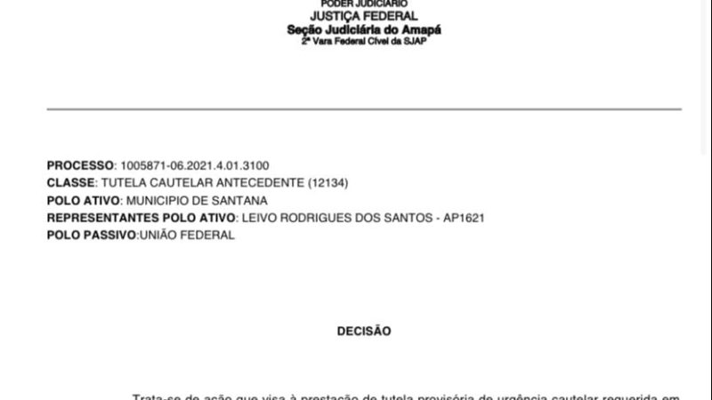 Urgente: Justiça Federal determina que MS garanta 4 mil doses da Coronavac para Santana