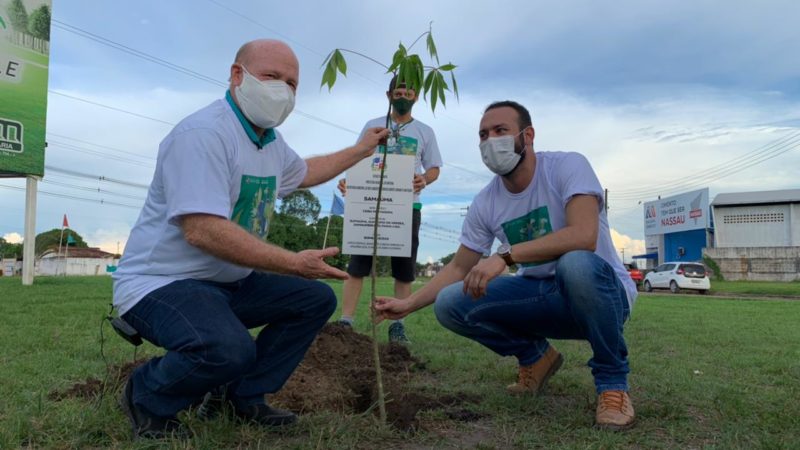 Plantio de samaúma marca pacto pela preservação e conservação do meio ambiente em Santana