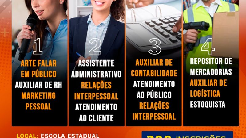 Projeto Capacitação abre inscrições para 12 cursos de qualificação profissional