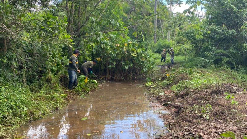 Em Santana: Defesa Civil continua com a desobstrução dos canais