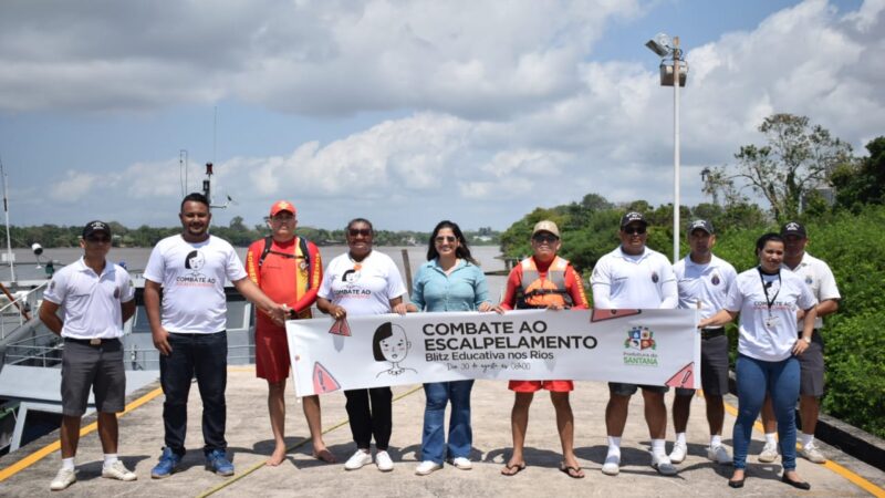 Prefeitura de Santana realiza Blitz Educativa de Combate ao Escalpelamento no rio Amazonas