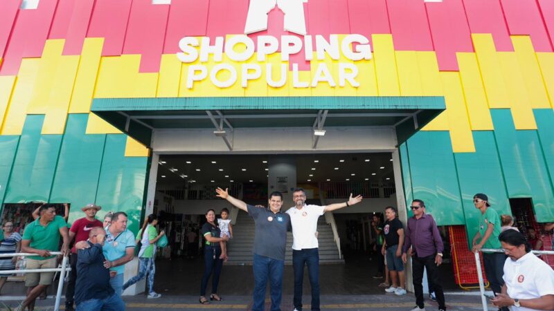 Eleições: Davi e Clécio visitam Shopping Popular e conversa com empreendedores