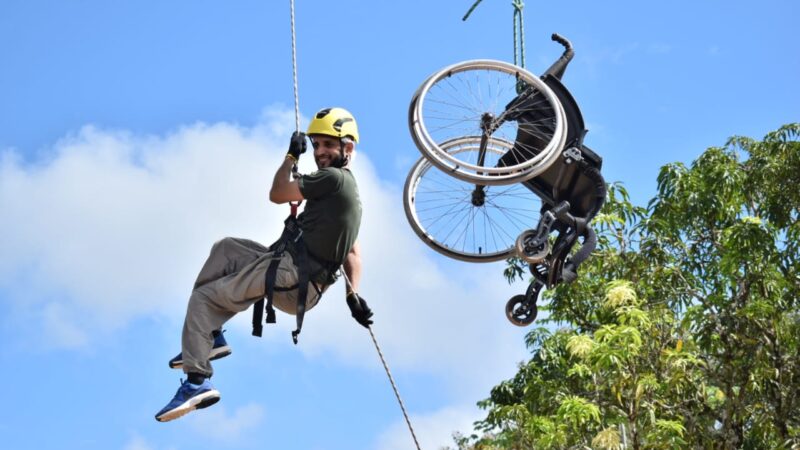 Santana 35 anos: Rapel, tirolesa e parede de escalada são atrativos do Santana Radical