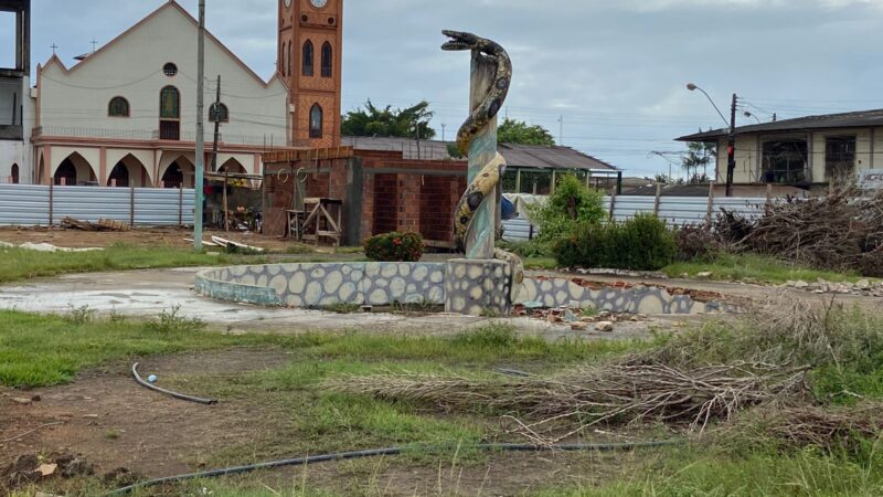 Obra: Nova Praça Cívica de Santana terá concha acústica e letreiro da cidade