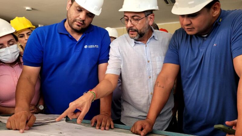 Governador Clécio e equipe visitam obras do Complexo HE de Santana; Deputado Paulo Nogueira acompanha de perto