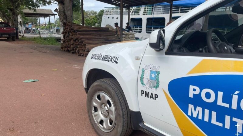 Batalhão Ambiental apreende madeira que estava sendo transportada de forma ilegal