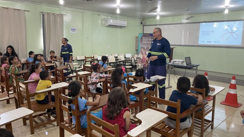 CSA leva palestra com dicas de segurança e consumo consciente da água para alunos da rede municipal de ensino