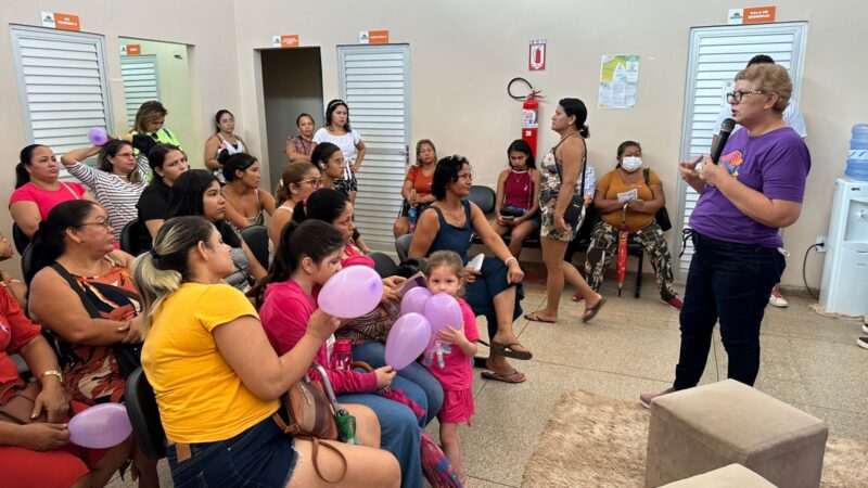 Agosto Lilás: Secretaria de Saúde de Santana realiza ações de conscientização e cuidados para mulheres