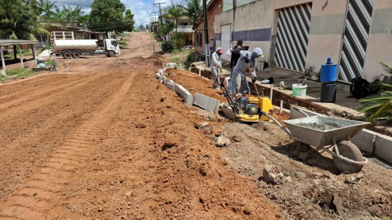 Em Santana, avançam as obras da Rua Garrastazu Médici no Bairro Paraíso