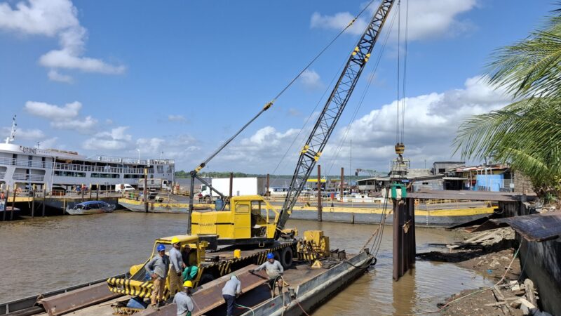 Em Santana, obras de construção do novo Terminal Hidroviário de passageiros seguem avançando