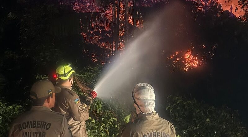 Defesa Civil e Corpo de Bombeiros intensificam combate a incêndios em áreas de Pedra Branca do Amapari