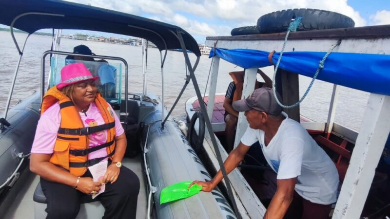 Secretaria das Mulheres abre calendário de ações com blitz fluvial de prevenção ao escalpelamento