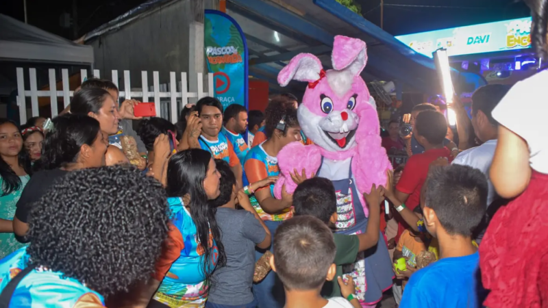 ‘Páscoa Encantada’ em Santana: famílias celebram com alegria e gesto de amor