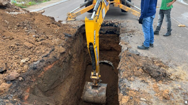 Prefeitura de Santana realiza manutenção emergencial na Av. Princesa Izabel garantindo tráfego seguro