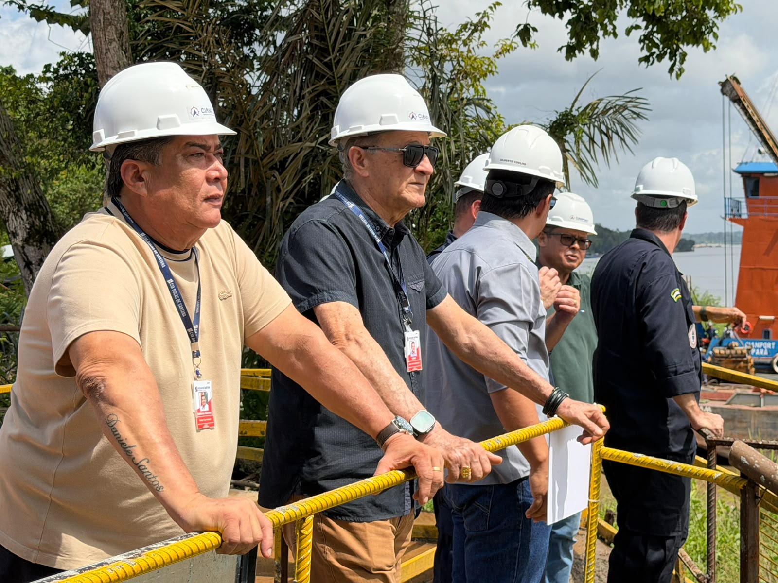 Diretoria da CDSA realiza visita técnica às obras do novo porto da Cianport em Santana