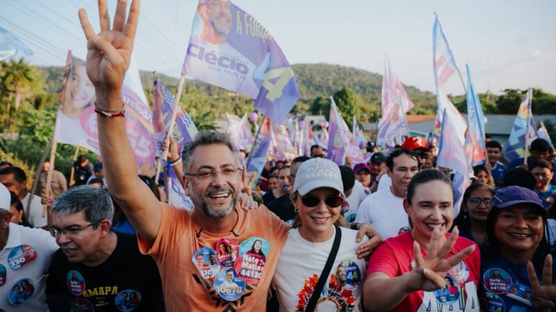Em Vitoria do Jari, Clécio leva campanha a uma cidade atravessada por obras