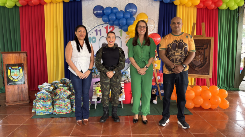 TJAP e Batalhão Ambiental promovem ação social para crianças em Santana